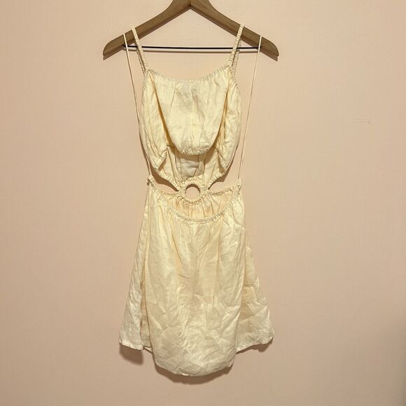 NWT Faithful The Brand Anthropologie Zuma Mini Dress 100% Linen Size 8 - Picture 6 of 12